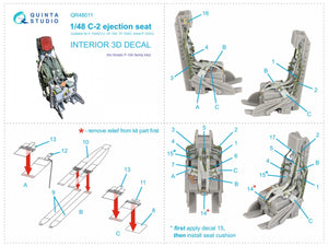 Quinta Studio QR48011 C-2 seat for F-104 family (Kinetic) 1/48 – imagen 2