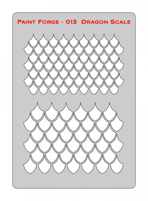 Paint Forge PFST013L STENCIL - DRAGON SCALE