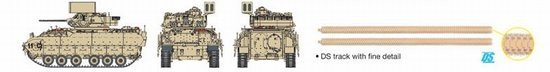 Dragon 7332 M6 Bradley Linebacker Air-Defense Vehicle (1/72) – immagine 9