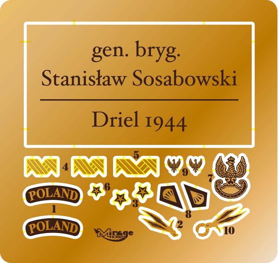 Mirage 120005 Brig. Gen. S. SOSABOWSKI (Driel 1944) 200mm – obrázek 3