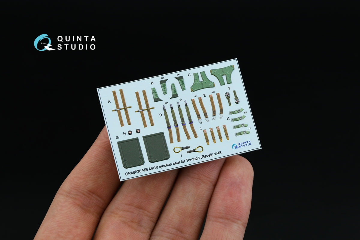 Quinta Studio QD+48058 Tornado F.3 3D-Printed &amp;amp; colored Interior on decal paper (Revell) (with 3D-printed resin parts) 1/48 – immagine 7