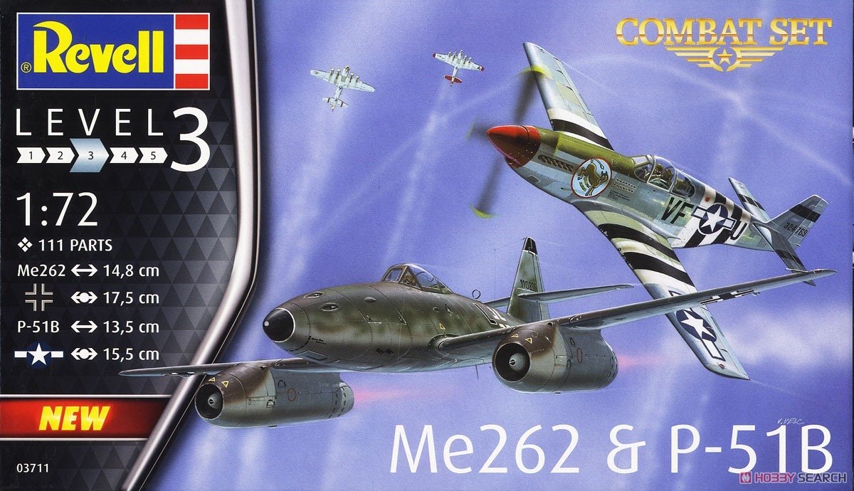 Revell 03711 Combat Set Me262 &amp;amp; P-51B 1/72 – imagen 2