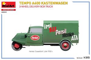 MiniArt 38053 TEMPO A400 KASTENWAGEN 3-WHEEL DELIVERY BOX TRUCK 1/35 – image 8
