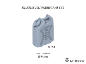 ET Model P72-003 US ARMY 20L WATER CANS SET (3D Print) 1/72