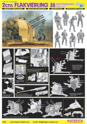Dragon 6547 2cm Flakvierling 38 in. Équipage (1/35) – image 2