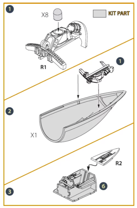 Clear Prop! CPA48056 F-86A Canopy frame detailing set for CP kits 1/48 – obrázek 3