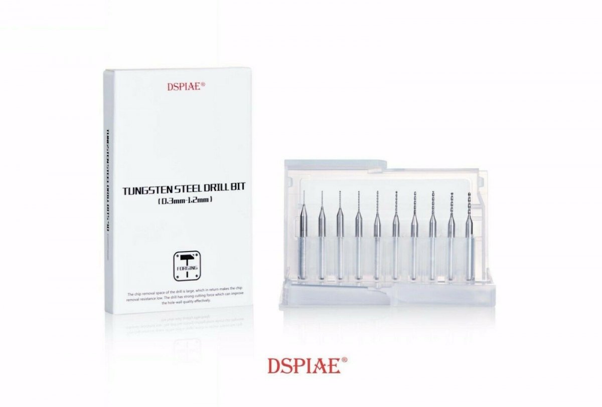 DSPIAE DB-03 0.3~1.2mm Tungsten Steel Drill Bit Set