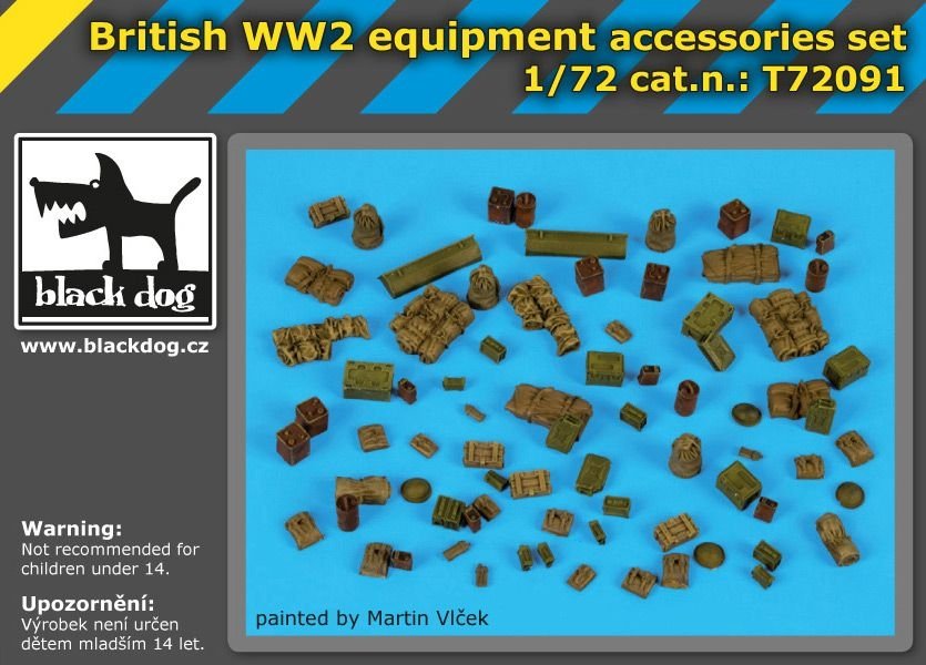 Black Dog T72091 British WW II equipment accessories set 1/72 – Bild 3