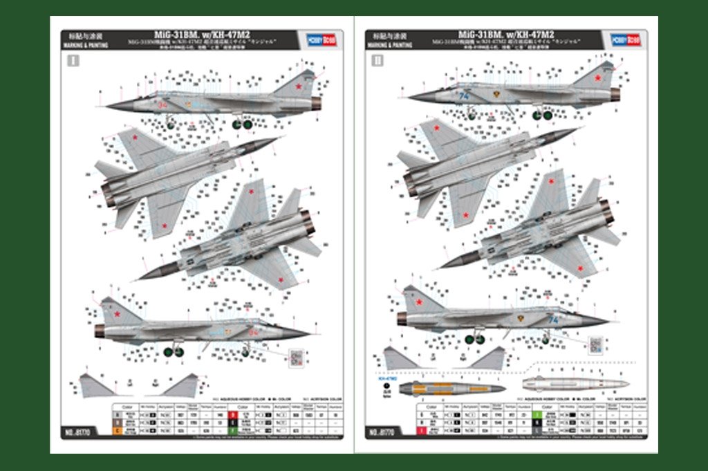 Hobby Boss 81770 MiG-31BM. w/KH-47M2 1/48 – imagen 3