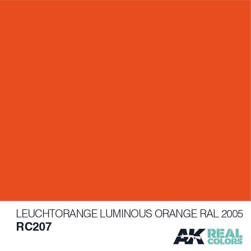 AK Interactive RC207 LEUCHTORANGE-LUMINOUS ORANGE RAL 2005 10ML – zdjęcie 2