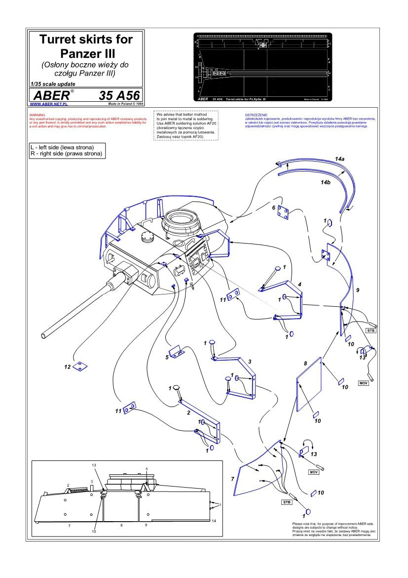 Aber 35A056 Turret covers for PzKpfw III (1/35) – image 4