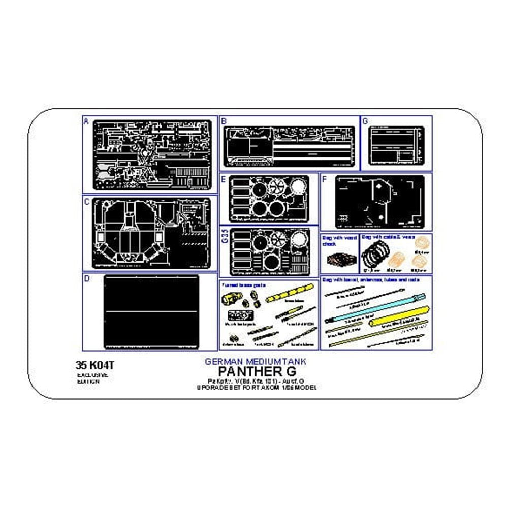Aber 16K04T Pz.Kpfw.V Ausf.G (i.Kfz.171) Panther 1/35
