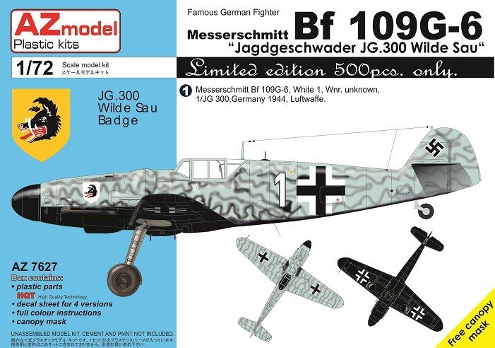 AZ Model AZ7627 Bf 109G-6 JG.300 1/72