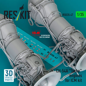 RESKIT RSU35-0047 CH-54A &amp;quot;Tarhe&amp;quot; engines for ICM kit (3D Printed) 1/35 – image 2