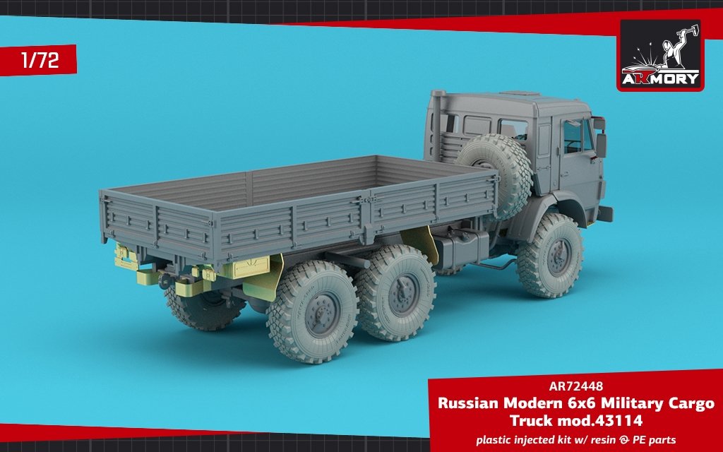 Armory Models 72448-R Russian Modern 6×6 Military Cargo Truck mod.43114 1/72 – image 7