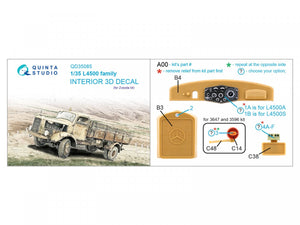Quinta Studio QD35085 L4500 family 3D-Printed &amp;amp; colored Interior on decal paper (Zvezda) 1/35 – image 2