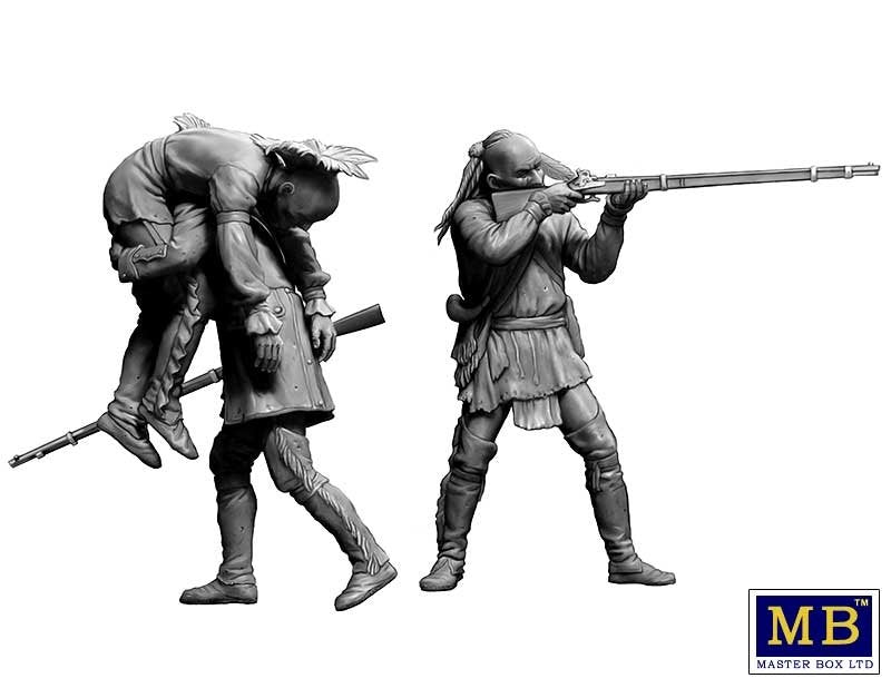 Master Box 35210 Wounded brother. Indian Wars series, 18th century. Kit No. 2 1/35 – immagine 4