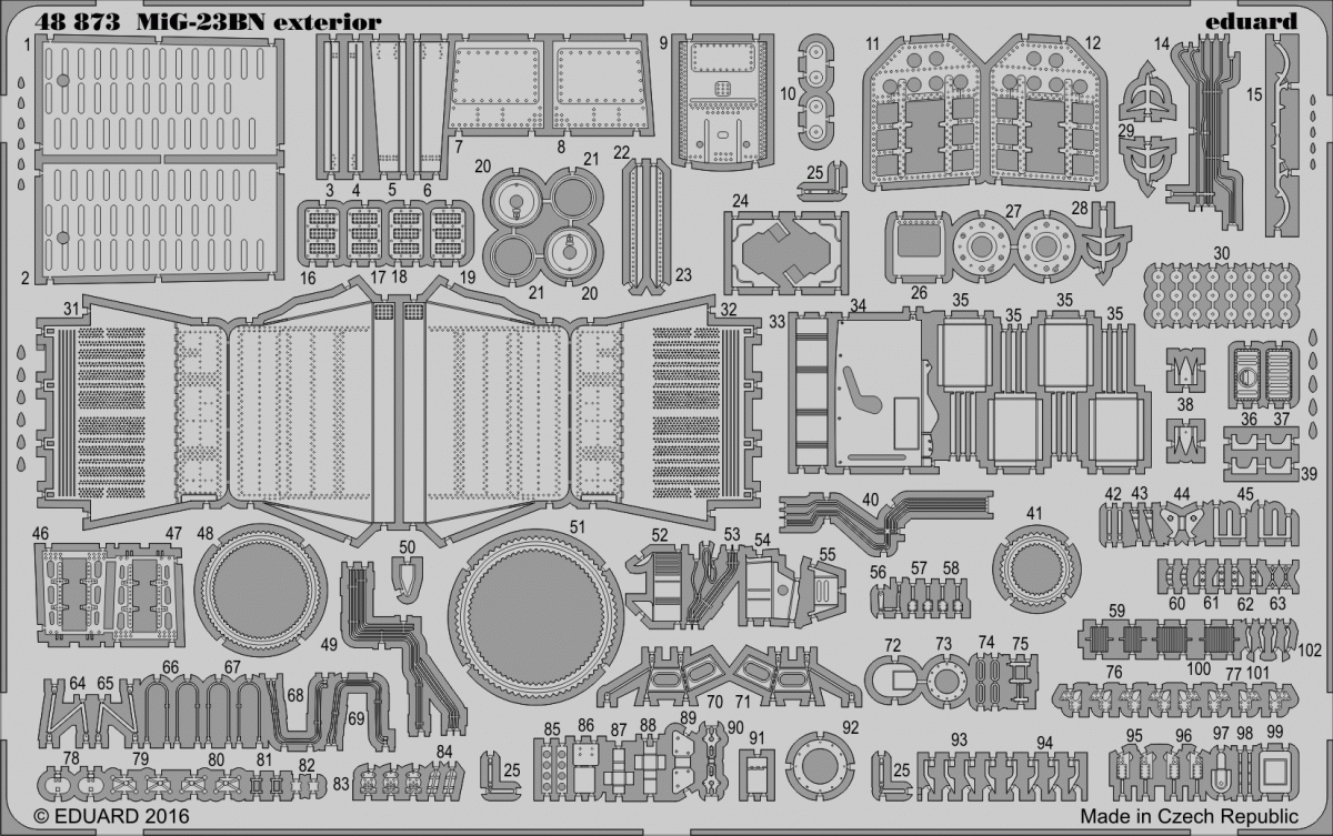 Eduard 48873 MiG-23BN exterior Trumpeter 1/48