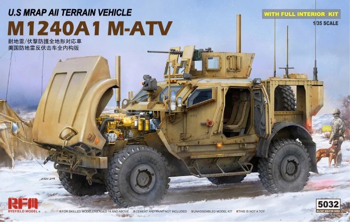 Rye Field Model 5032 US MRAP All Terrain Vehicle M1240A1 M-ATV With full interior 1/35