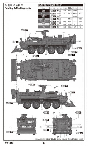 Trumpeter 07456 Stryker M1132, véhicule du génie avec pelle de génie SOB, échelle 1/72 – image 5
