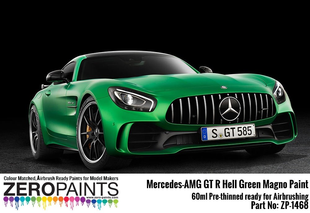 Zero Paints ZP-1468 Mercedes AMG GT R Hell Green (Matt) Paint 60ml – image 2