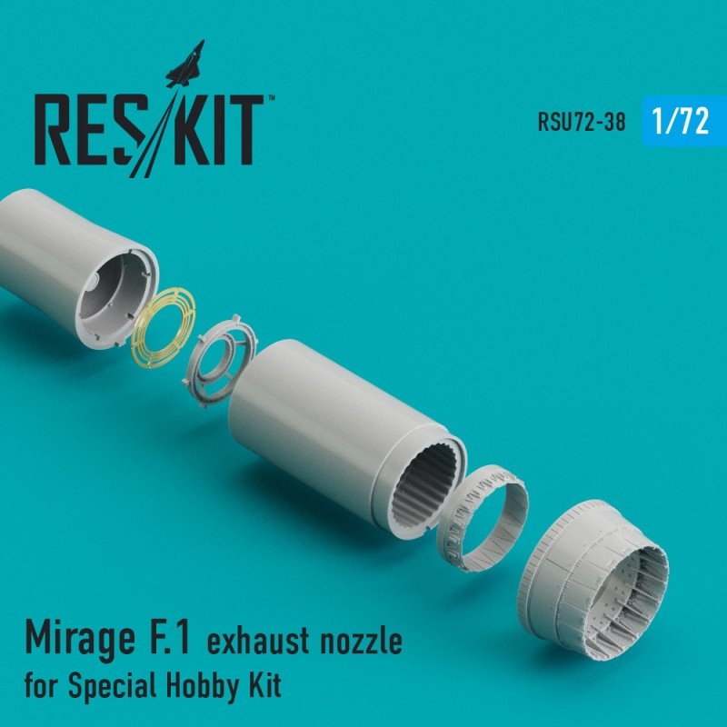 RESKIT RSU72-0038 Tuyère d'échappement Mirage F.1 pour maquette Special Hobby 1/72