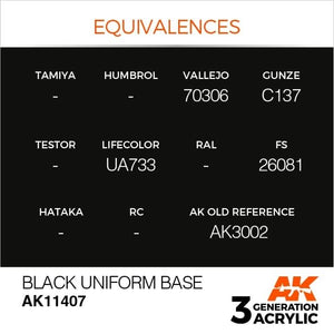 AK Interactive AK11407 Black Uniform Base 17ml – obrázek 3