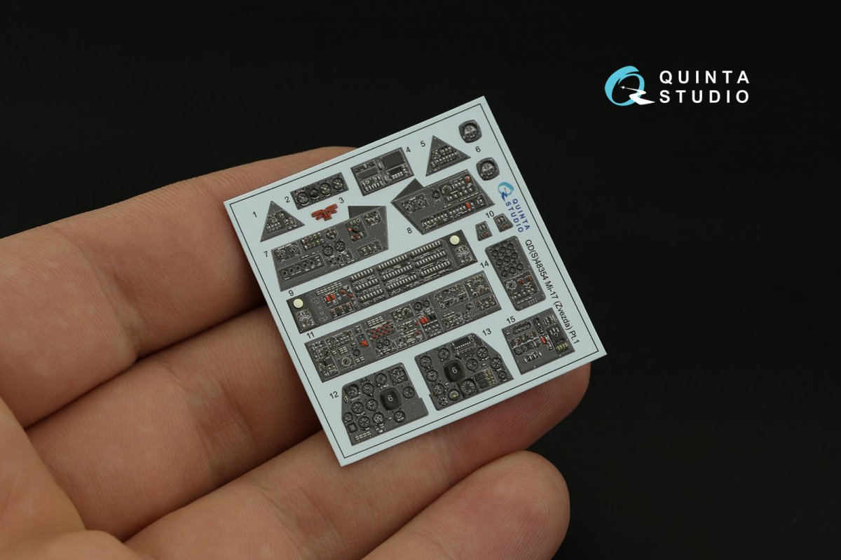 Quinta Studio QD48354 Mi-17 (Mi-8MT Export version) 3D-Printed &amp;amp; colored Interior on decal paper (Zvezda) 1/48 – Bild 5