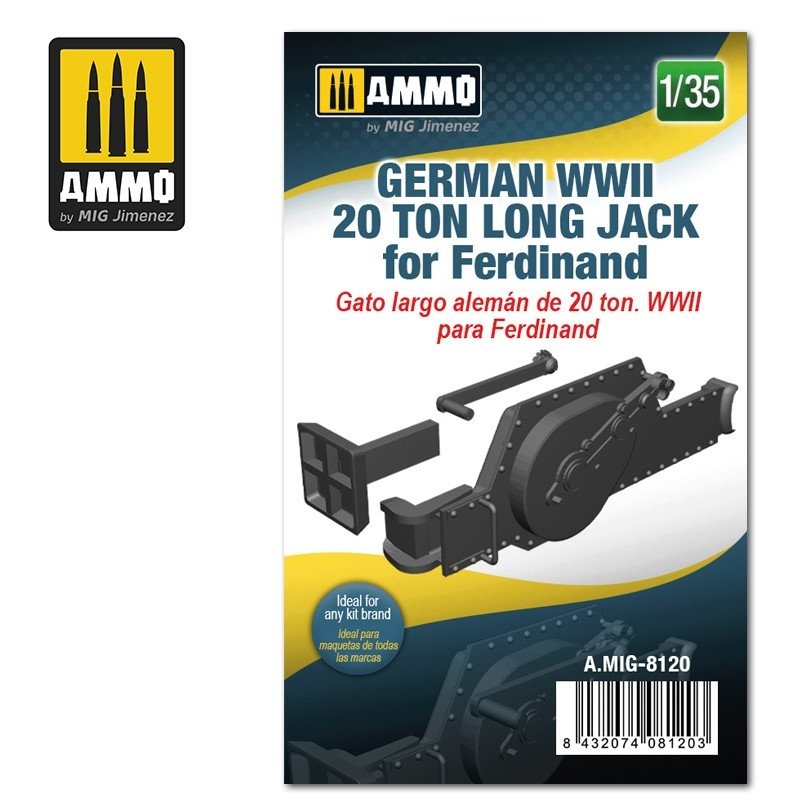 Ammo of Mig 8120 German WWII 20 tons Long Jack for Ferdinand 1/35