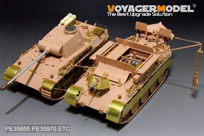 Voyager Model PE35970 WWII German Bergepanther Ausf.A (Late type,Panther G tool holders) Basic For MENG SS-015 1/35 – zdjęcie 22