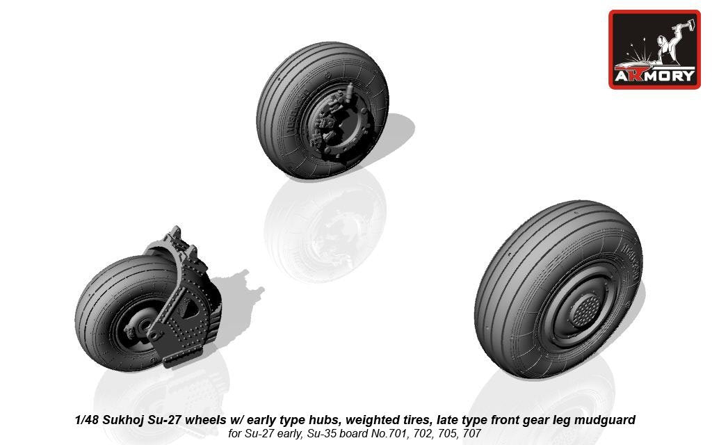 Armory Models AW48020b Sukhoj Su-27 Flanker wheels 1/48 – image 2