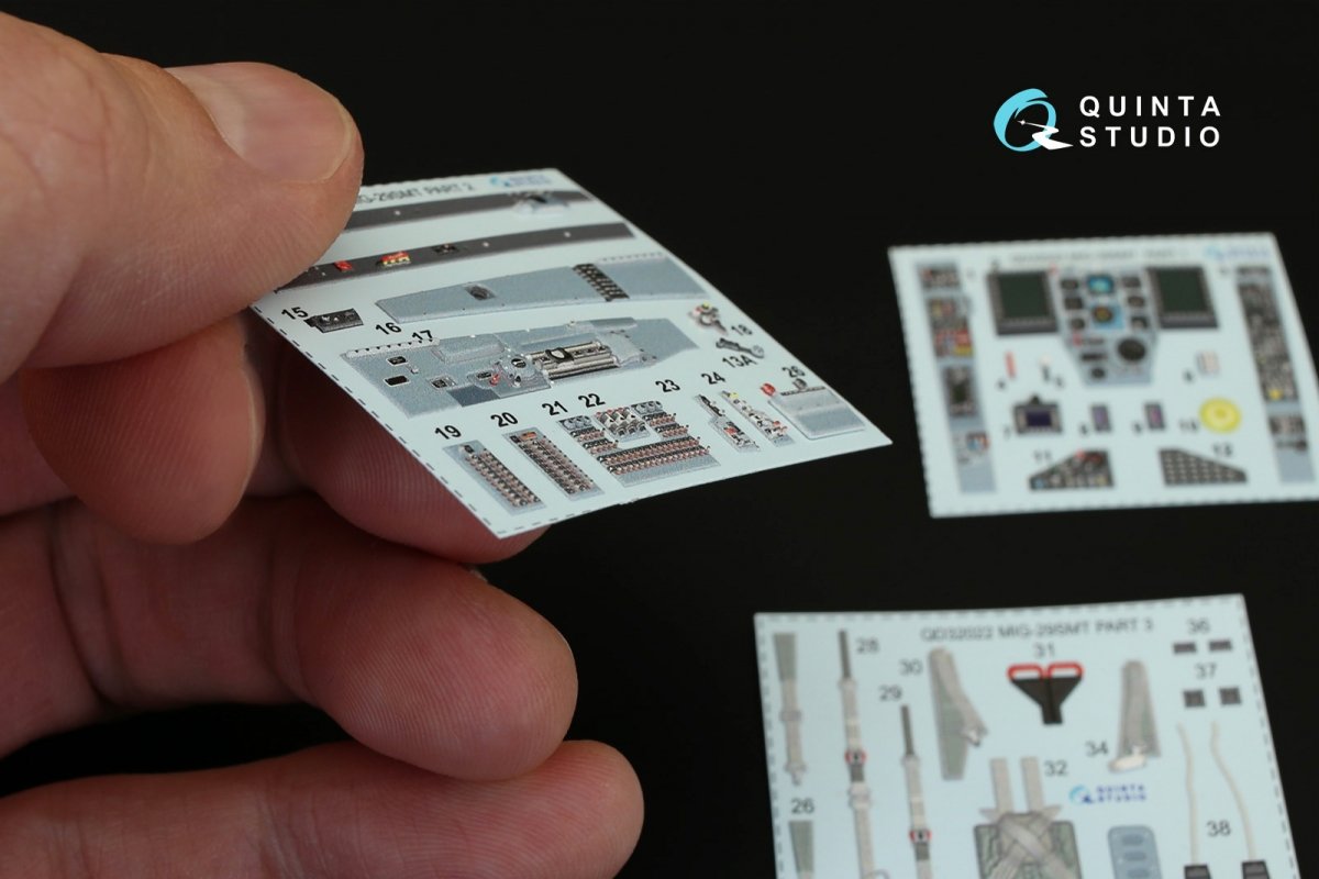 Quinta Studio QD32022 MiG-29SMT 3D-Printed &amp;amp; colored Interior on decal paper (for Trumpeter kit) 1/32 – Bild 6