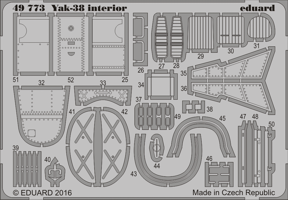 Eduard 49773 Yak-38 interior 1/48 Hobby Boss – image 2