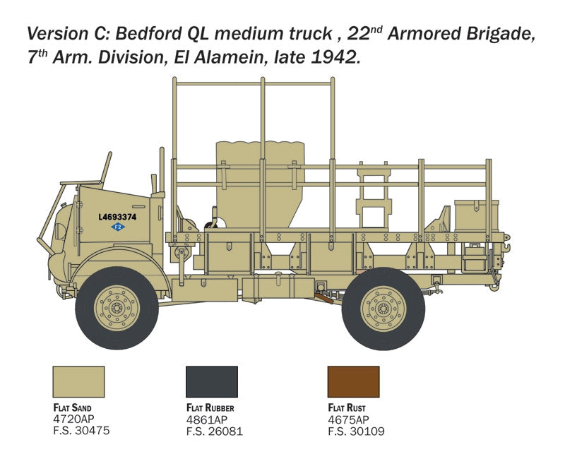 Italeri 0241 Bedford QL Medium Truck 1/35 – Bild 6