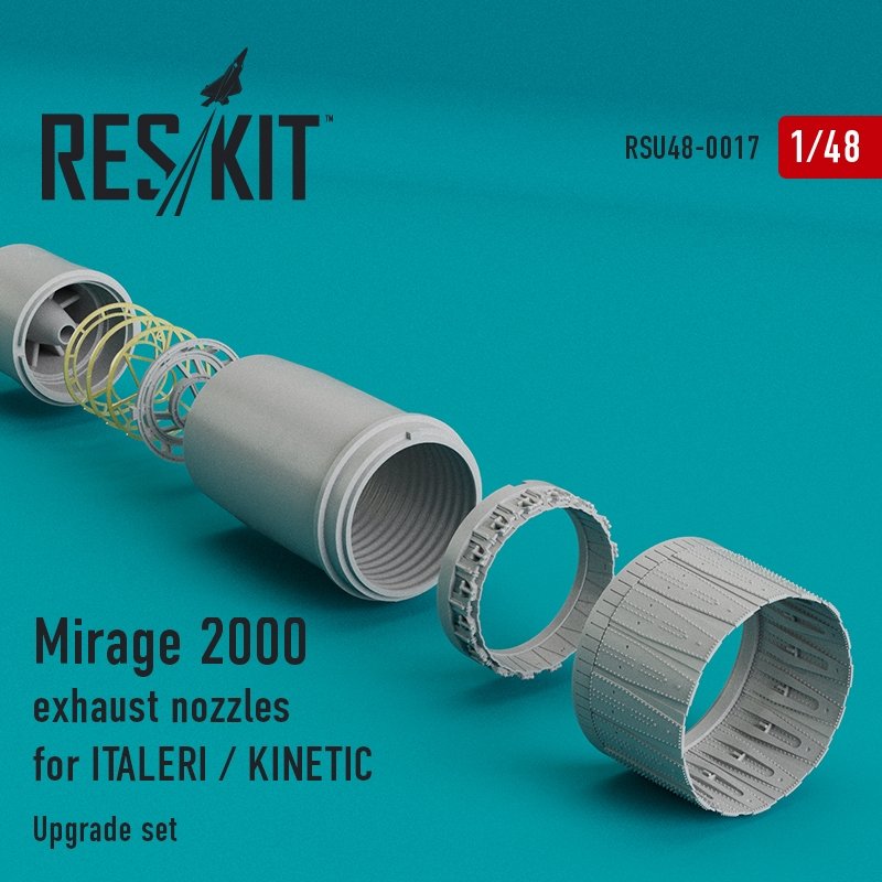 RESKIT RSU48-0017 Mirage 2000 exhaust nozzles Italeri /Kinetic 1/48