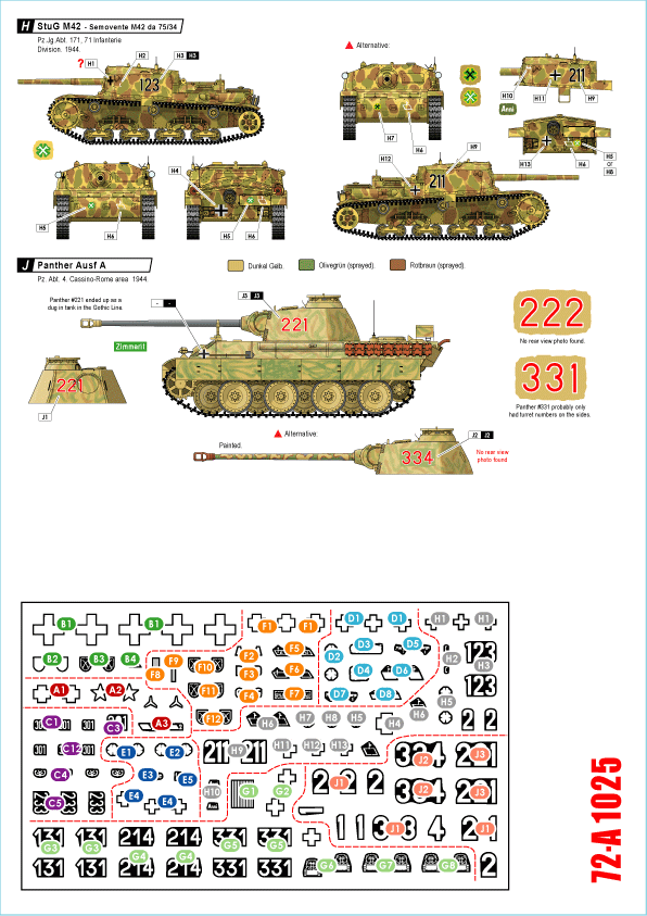 Star Decals 72-A1025 German tanks in Italy # 5. Cassino 1944. 1/72 – zdjęcie 2