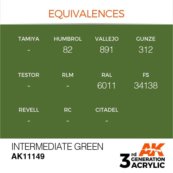 AK Interactive AK11149 INTERMEDIATE GREEN – STANDARD 17ml – image 3