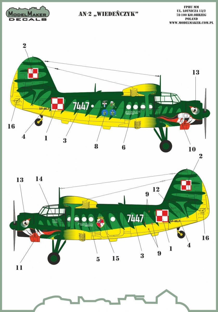 ModelMaker Decals MD48115 An-2 "Viennese" 1/48