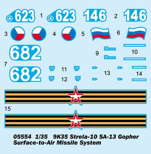 Trumpeter 05554 9K35 Strela-10 SA-13 Gopher Surface-to-Air Missile System 1/35 – Bild 3