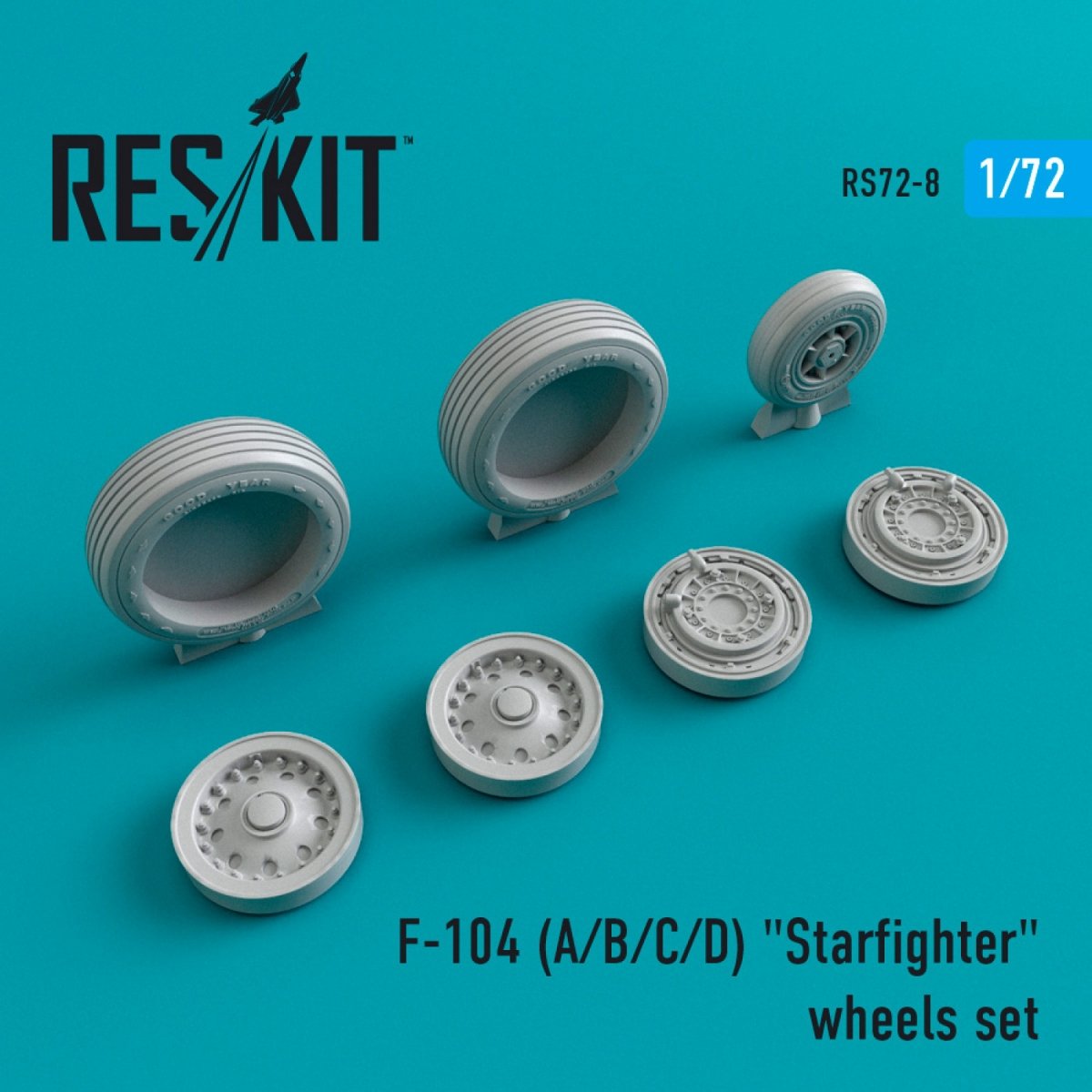 RESKIT RS72-0008 F-104 (A,B,C,D) &amp;quot;STARFIGHTER&amp;quot; WHEELS SET 1/72
