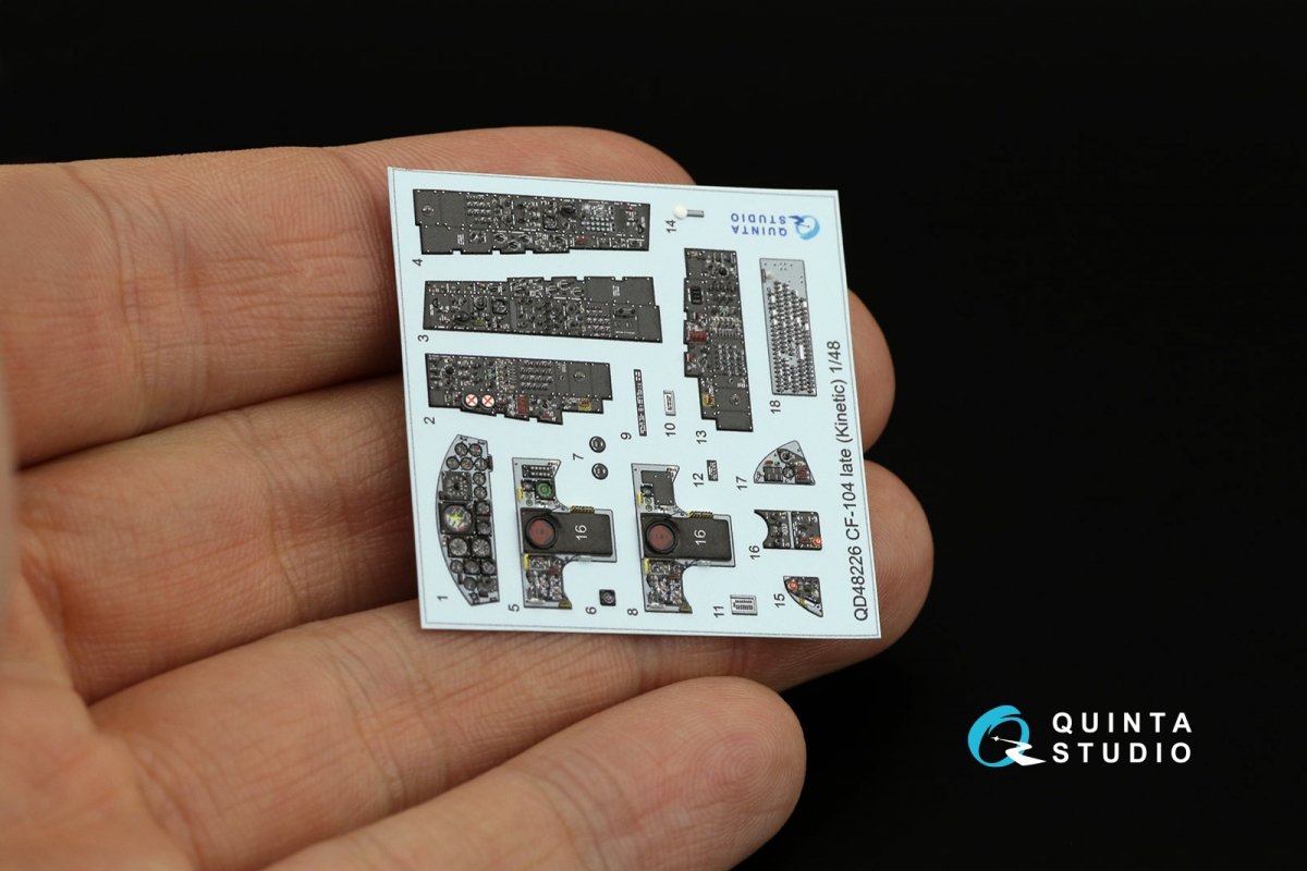 Quinta Studio QD48226 CF-104 Late 3D-Printed &amp;amp; coloured Interior on decal paper ( Kinetic ) 1/48 – zdjęcie 8