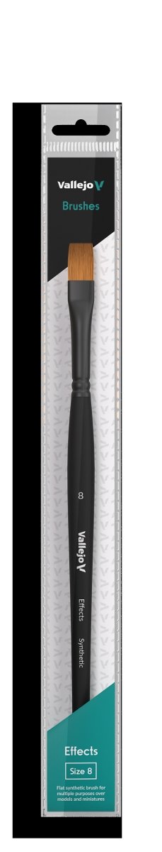 VALLEJO B04008 - Brush - Effects - Flat Rectangular Synthetic No. 8