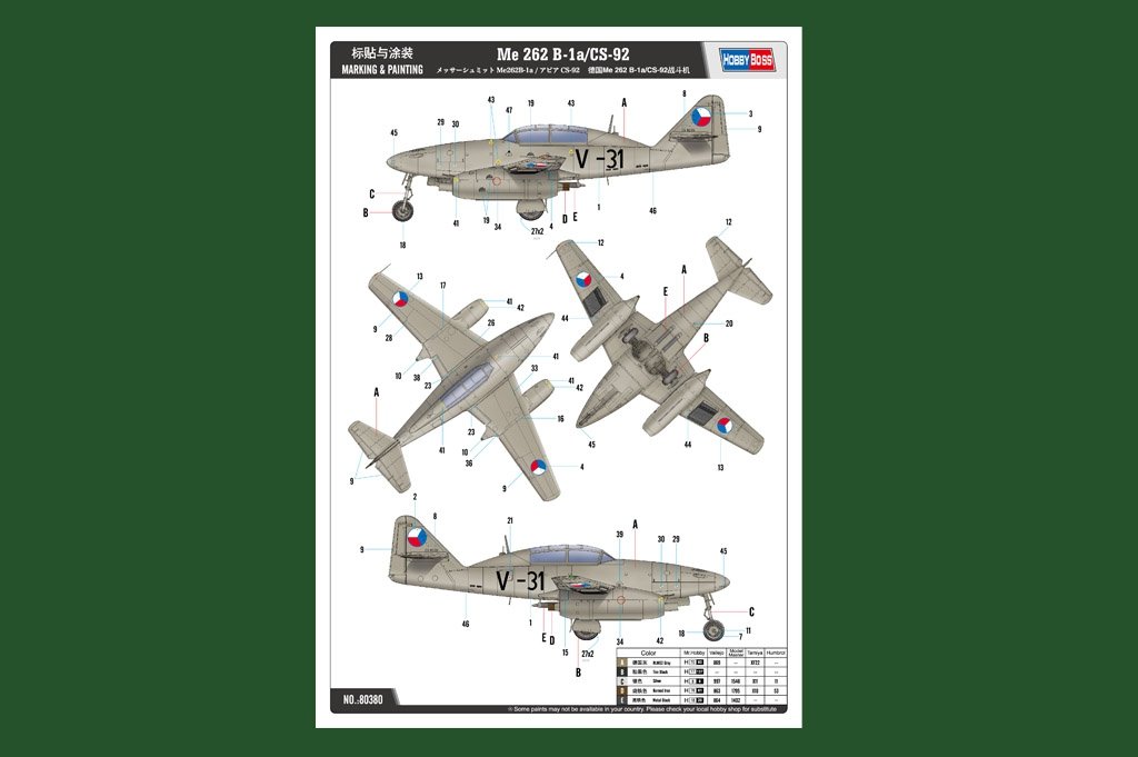 Hobby Boss 80380 Me 262 B-1a/CS-92 1/48 – Bild 2