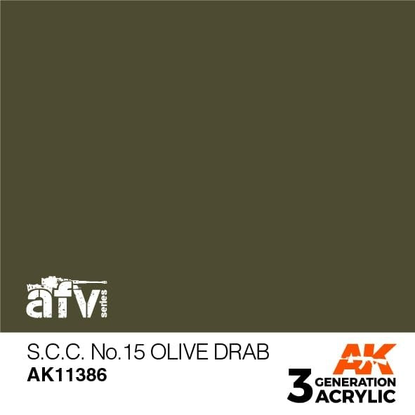 AK Interactive AK11386 SCC n° 15 Vert olive 17 ml