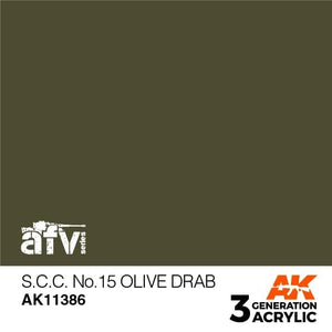 AK Interactive AK11386 S.C.C. No.15 Olive Drab 17ml