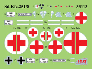 ICM 35113 Krankenpanzerwagen Sd.Kfz. 251/8 Ausf А, livery variant for the Eastern Front, 1941-42 1/35 – image 9