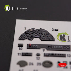 KELIK K48108 P-38F &amp;quot;Lightning&amp;quot; - interior 3D decals for Academy kit 1/48 – obrázek 9