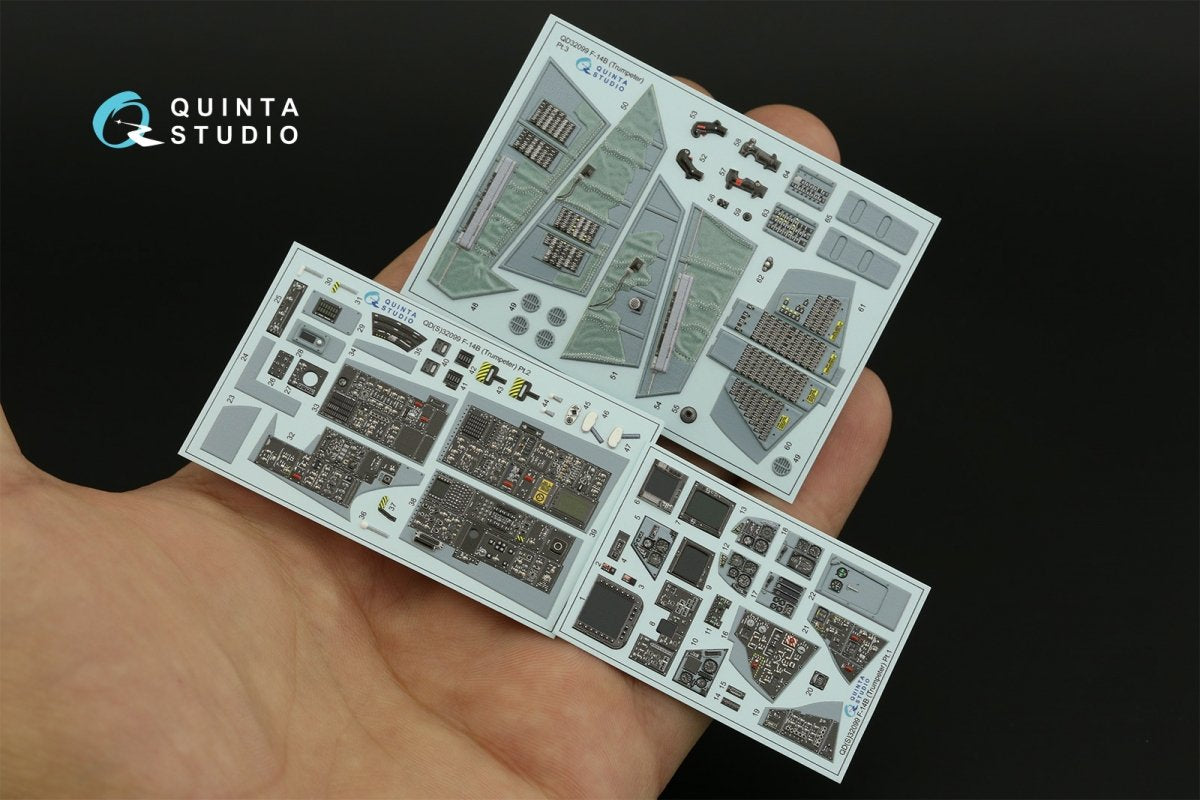 Quinta Studio QD32099 F-14B 3D-Printed &amp;amp; colored Interior on decal paper (Trumpeter) 1/32 – image 3