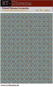 RT-Diorama 35890 Printed Accessories: Oriental Wall and Floor Tiles No.4 1/35
