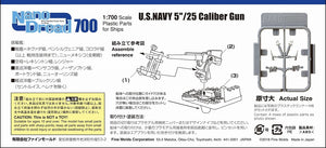 Fine Molds WA40 USNAVY 5&amp;quot;/25 Caliber Gun 1/700 – obrázek 2
